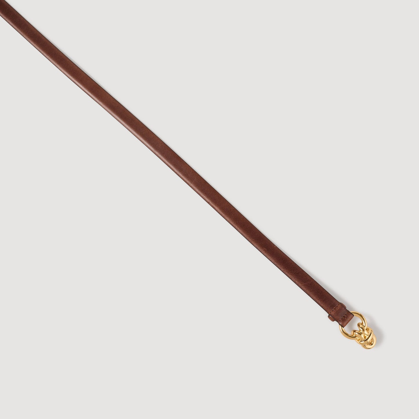 Strapontin Slim Leather Belt Black