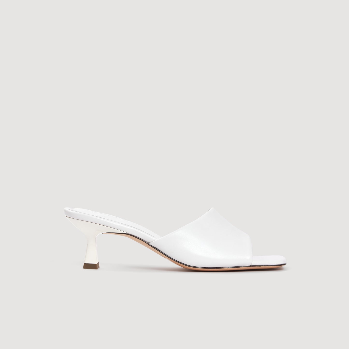 Lovely Heeled Leather Sandals White