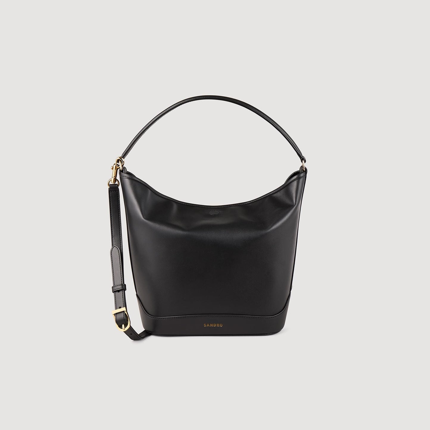 Leather Bucket Bag Tangoso Black