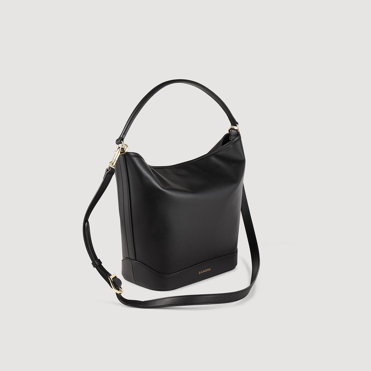 Leather Bucket Bag Tangoso Black