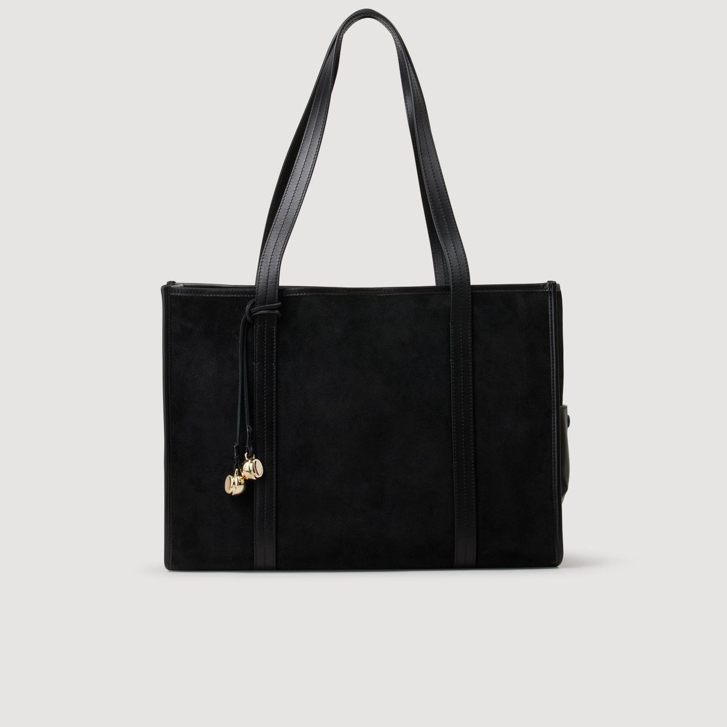 Medium 150 Soft Suede Shopping Bag Black