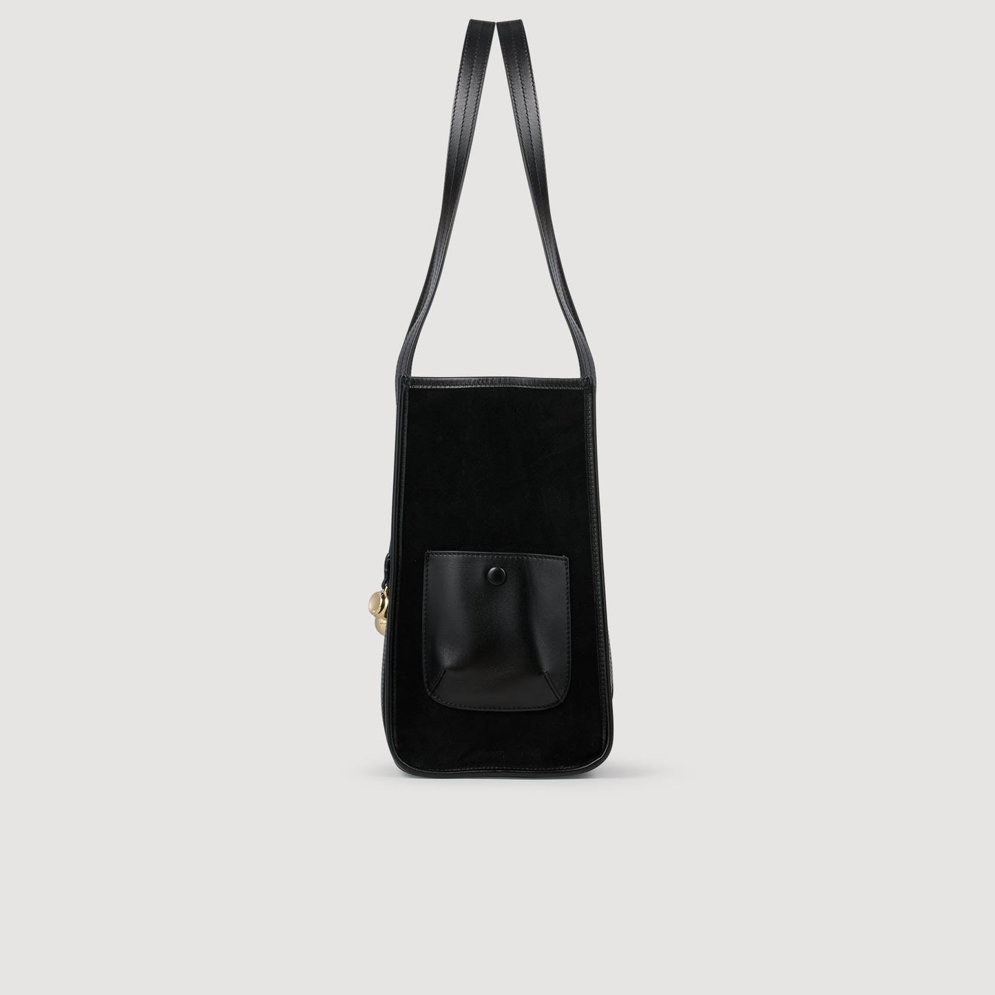 Medium 150 Soft Suede Shopping Bag Black