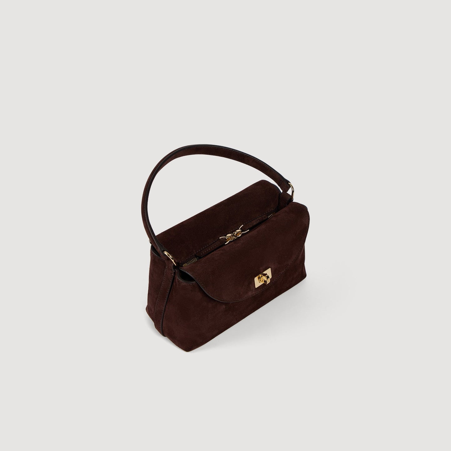 Le Mini Grand Bazaar Structured Leather Bag Brown