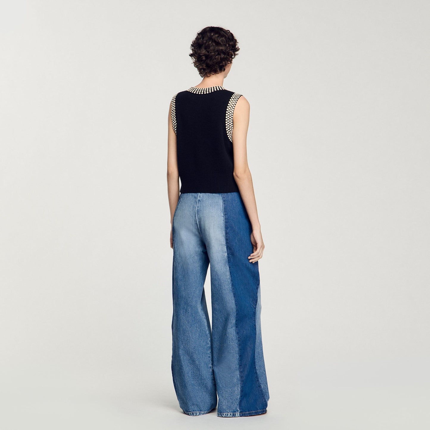 Studded Waistcoat Black