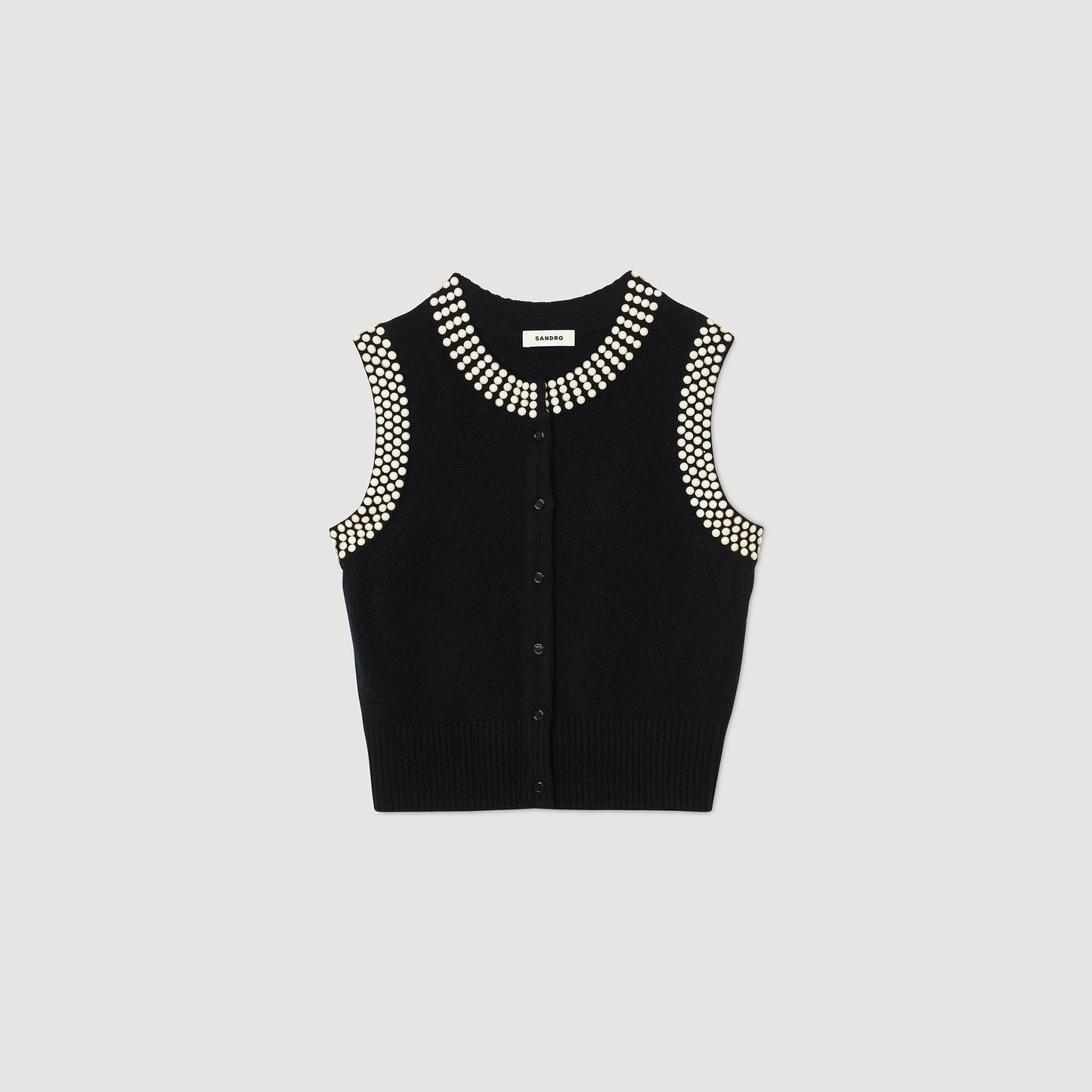 Studded Waistcoat Black