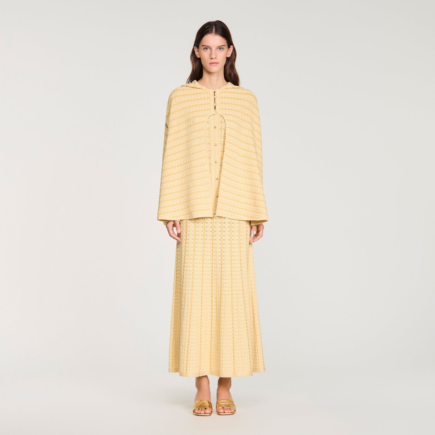 Dianora Strass Knit Cape Gold