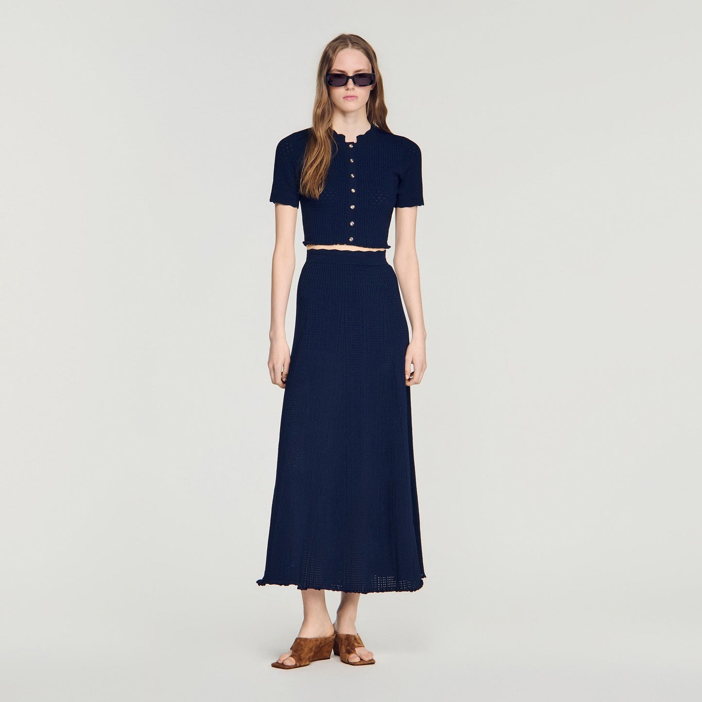 Heddy Knit Cardigan Navy Blue