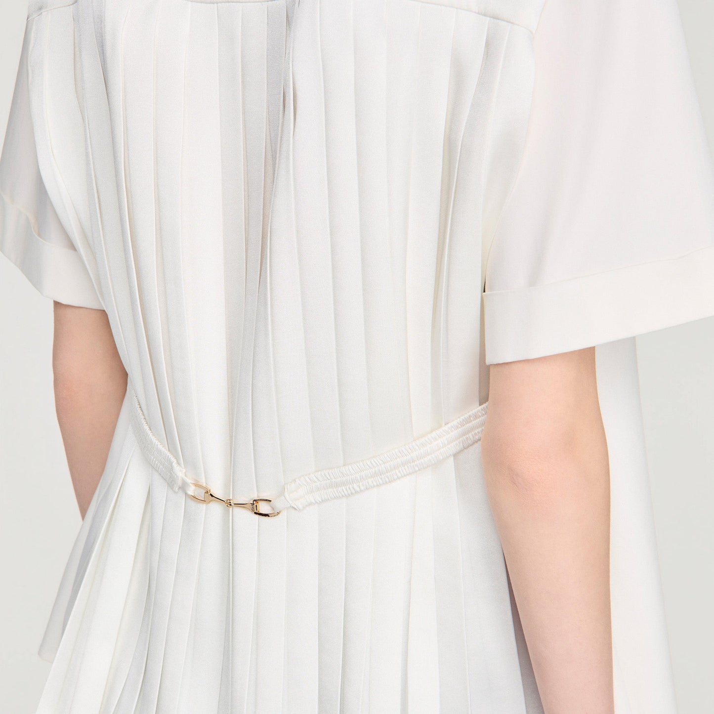Roccalina Pleated back shirt Ecru