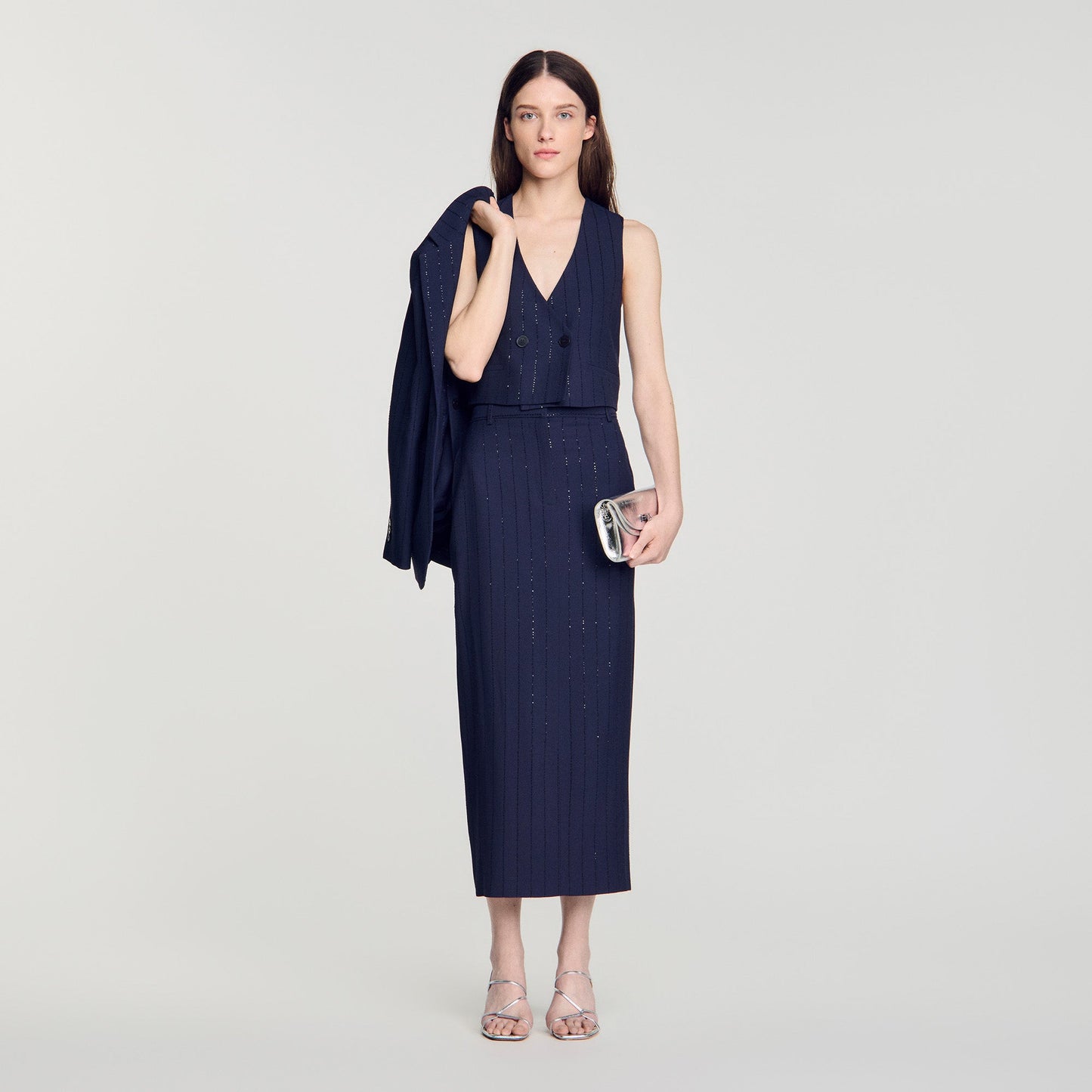 Varenne Knit Skirt Dark Navy
