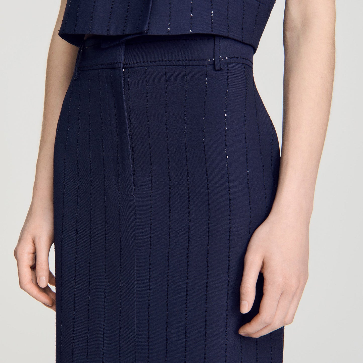 Varenne Knit Skirt Dark Navy