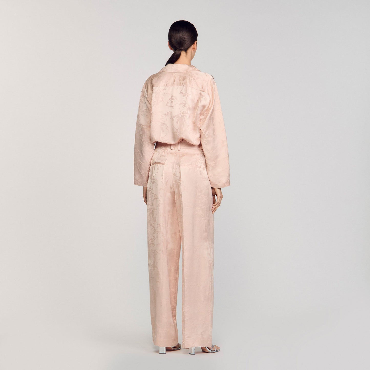 Printed Trousers Nude