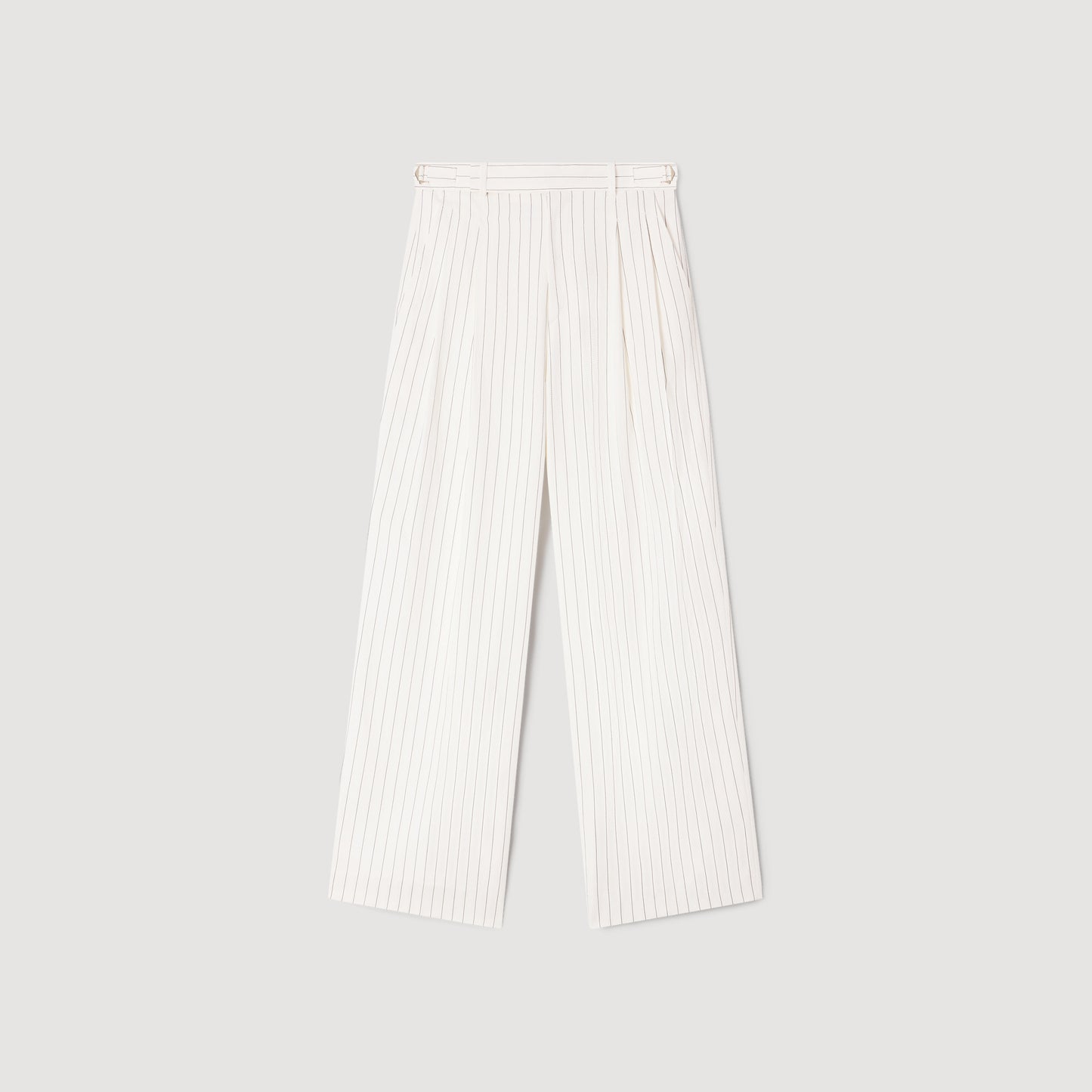 Matson Striped Suit Trousers Ecru / Black