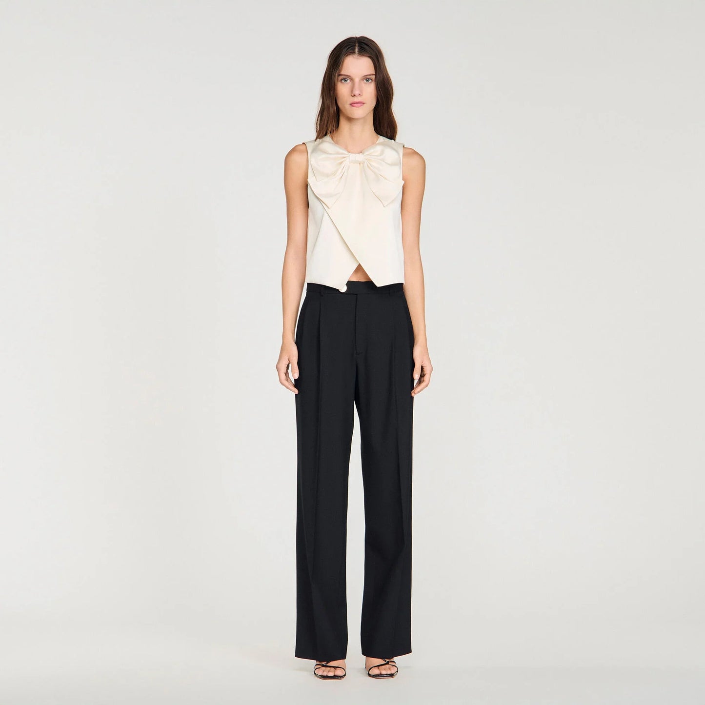 Terence Pressed-Crease Suit Trousers Black