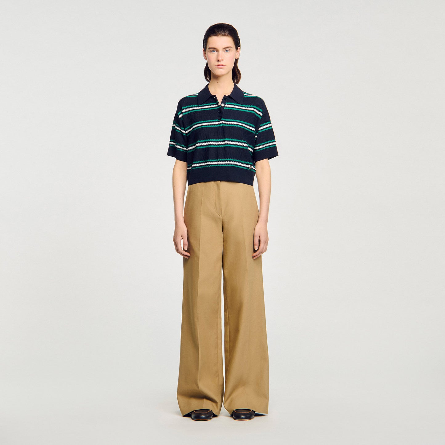 Grimaud Polo-Neck Jumper Navy Blue