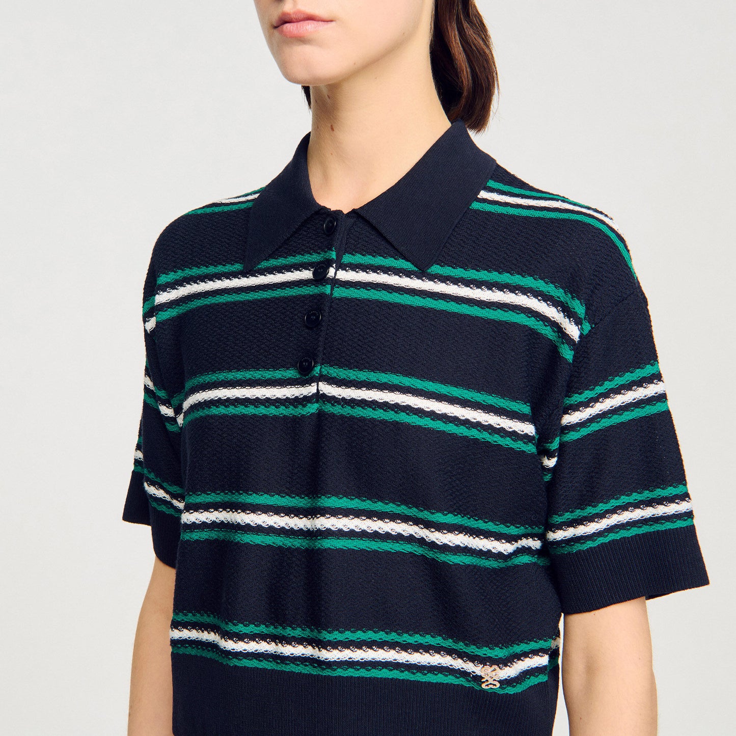 Grimaud Polo-Neck Jumper Navy Blue