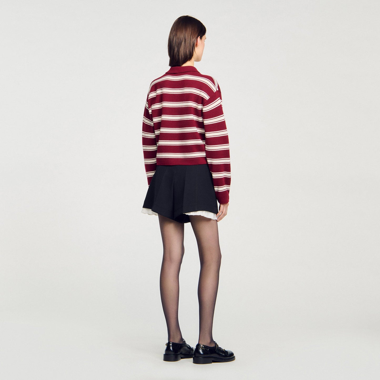 Stanislas Striped Polo Jumper Bordeaux