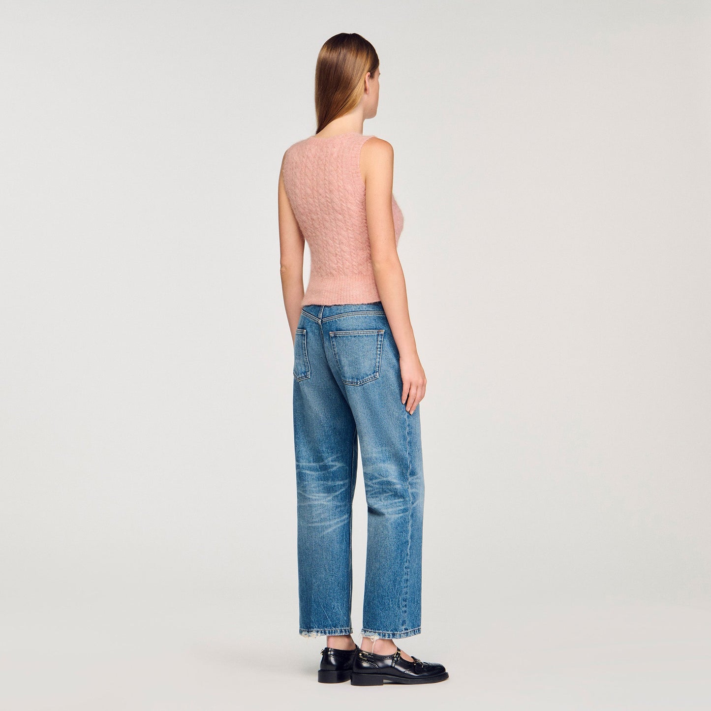 Amour Twisted Sleeveless Jumper Poudre Pink