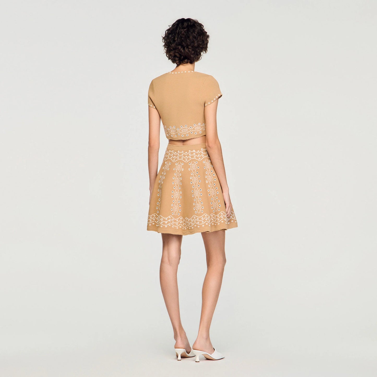 Siena Jumper With Contrast Embroidery Beige