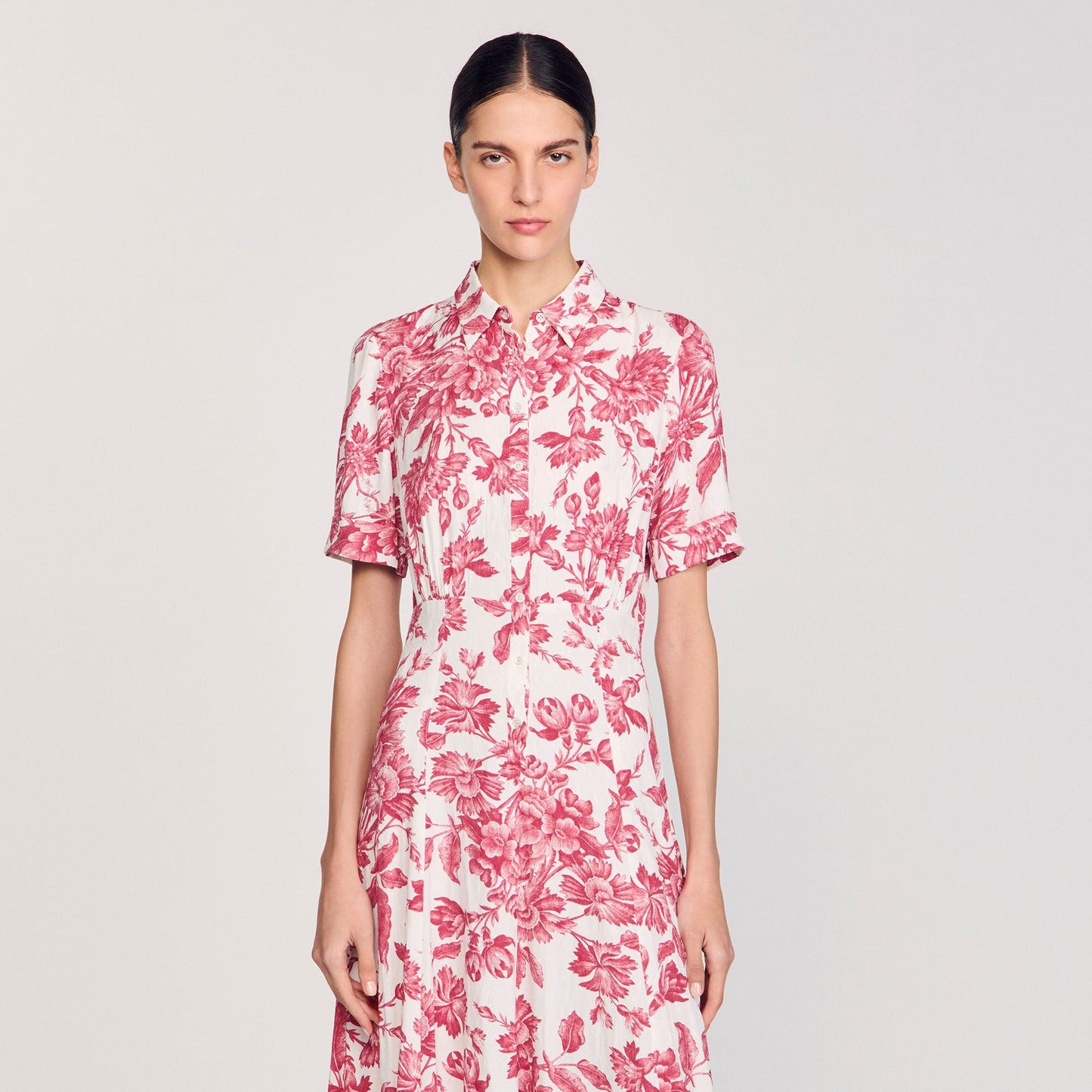 Josephina Floral Patterned Maxi Dress White / Red