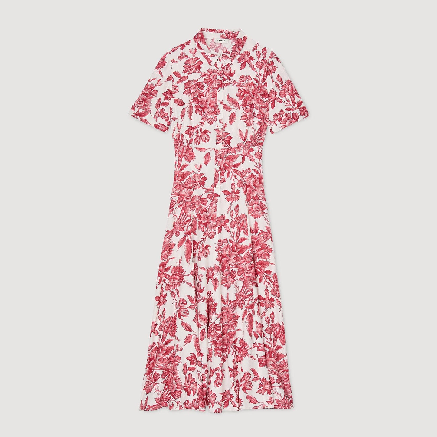 Josephina Floral Patterned Maxi Dress White / Red