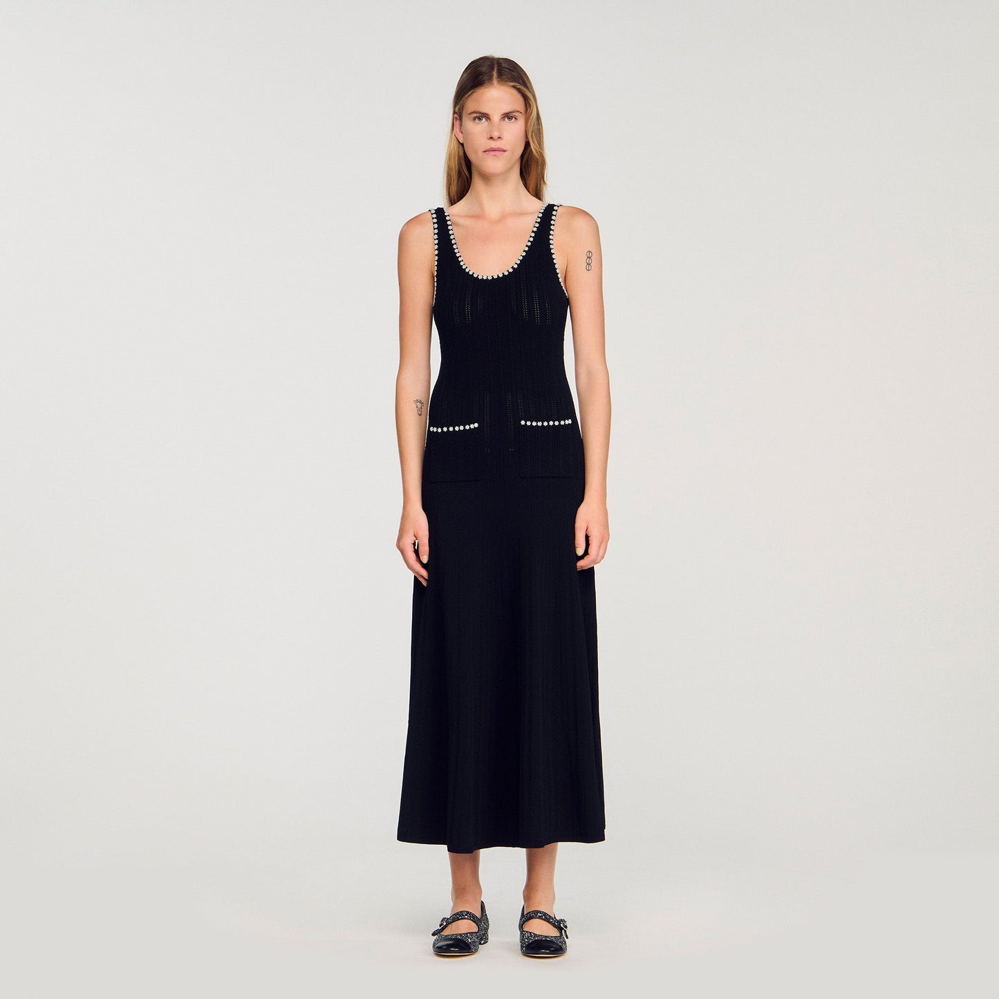 Manuella Beaded Dress Black