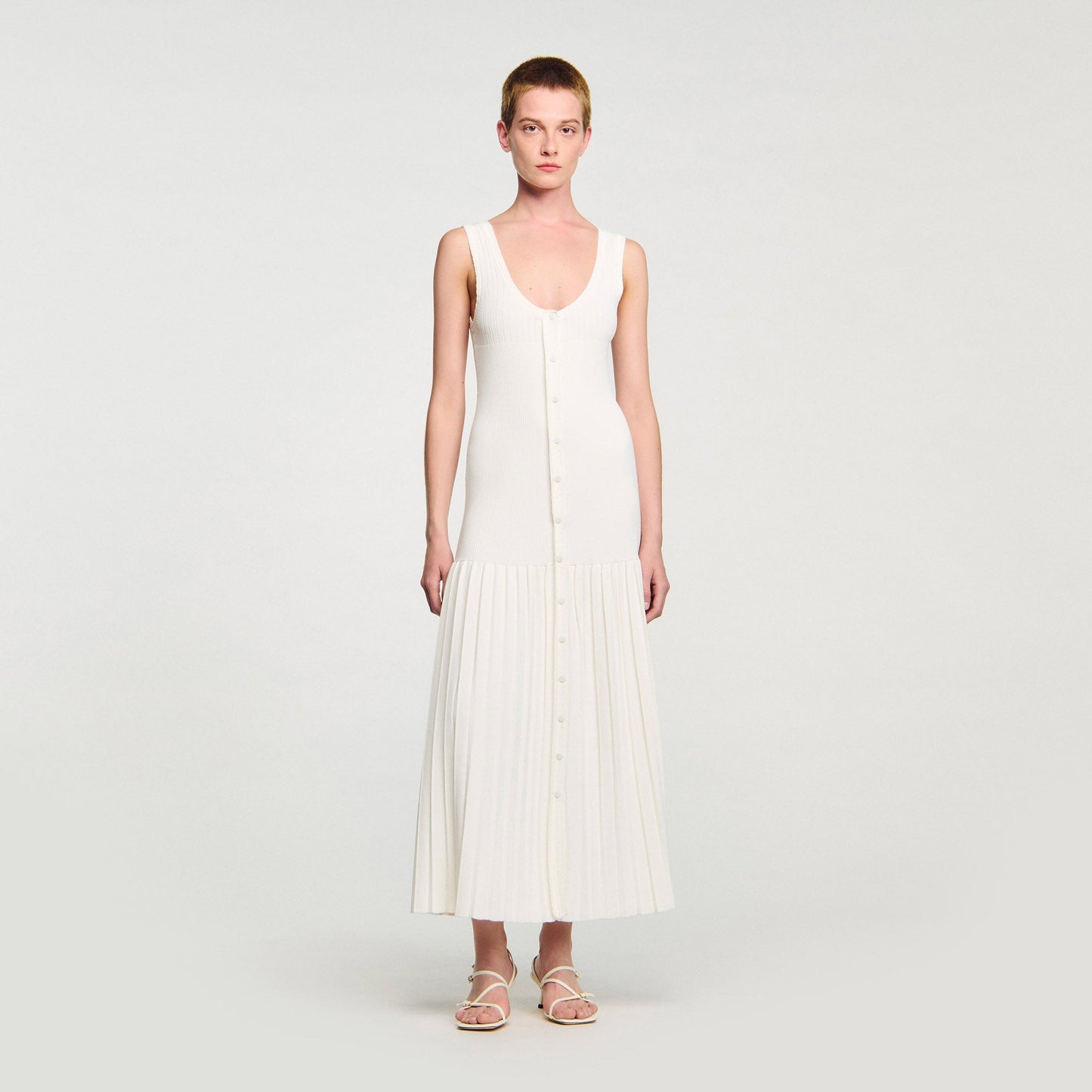 Bella Knit Maxi Dress Ecru