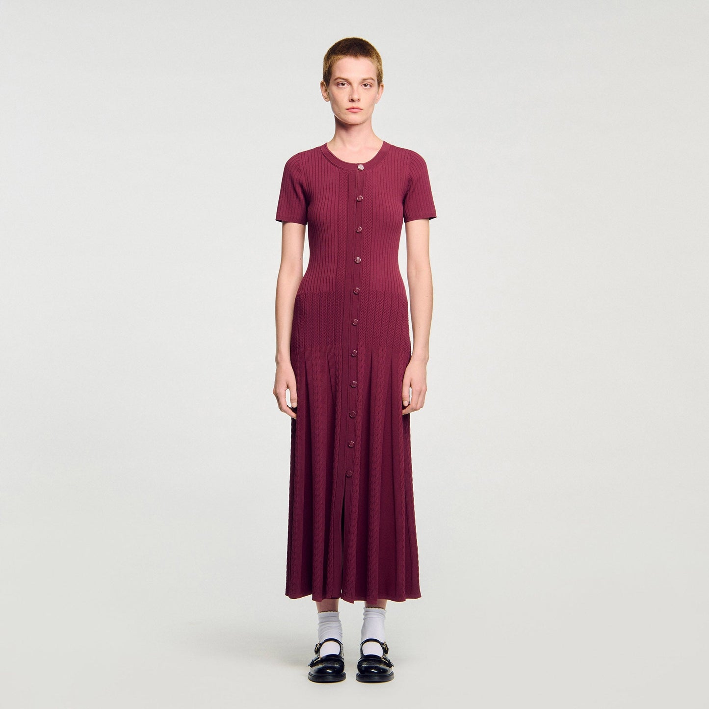 Milla Knit Maxi Dress Bordeaux