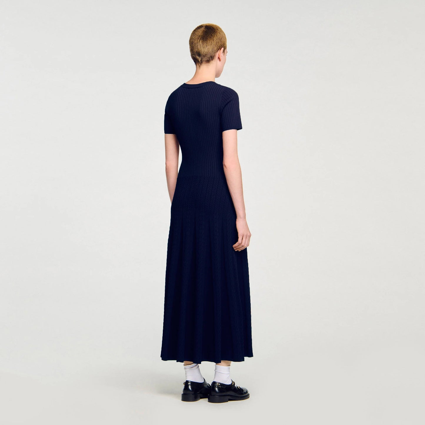 Milla Knit Maxi Dress Navy Blue