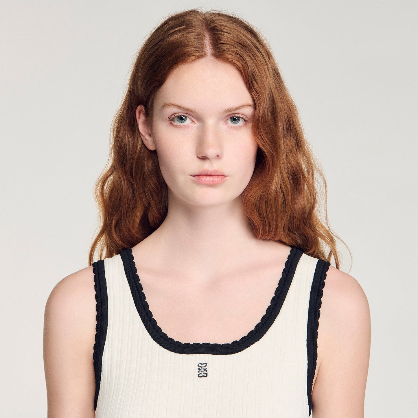 Ellie Two-Tone Knit Short Dress BLACK