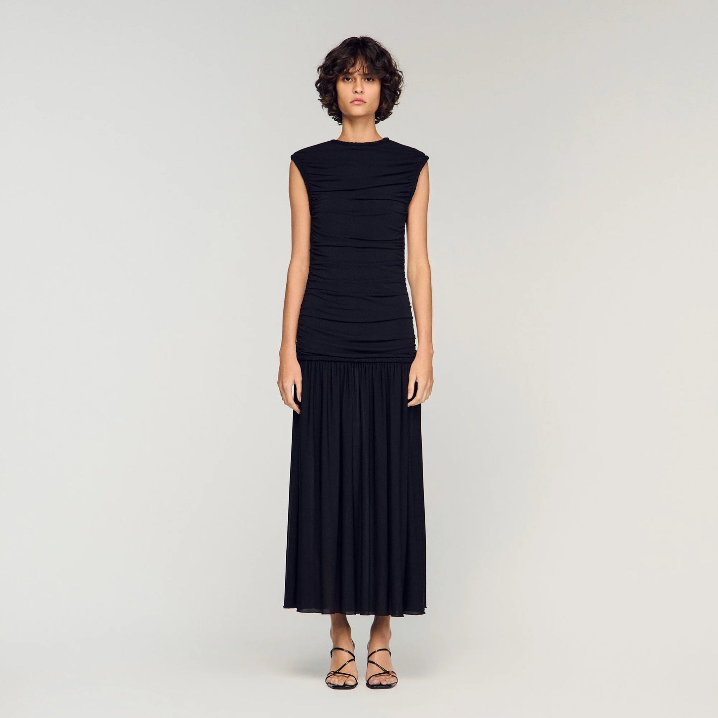 Azalea Draped Maxi Dress Black
