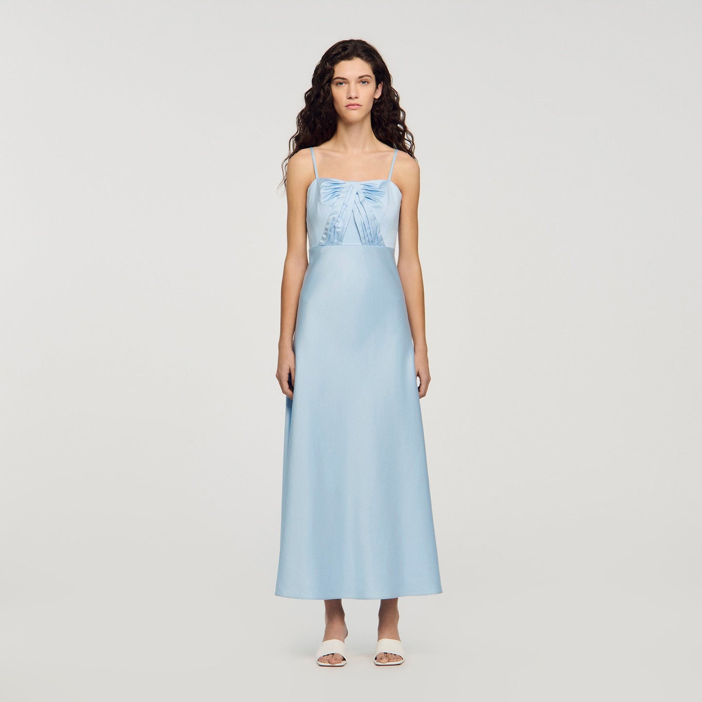 Cinderella Satin-Effect Maxi Dress Blue Sky