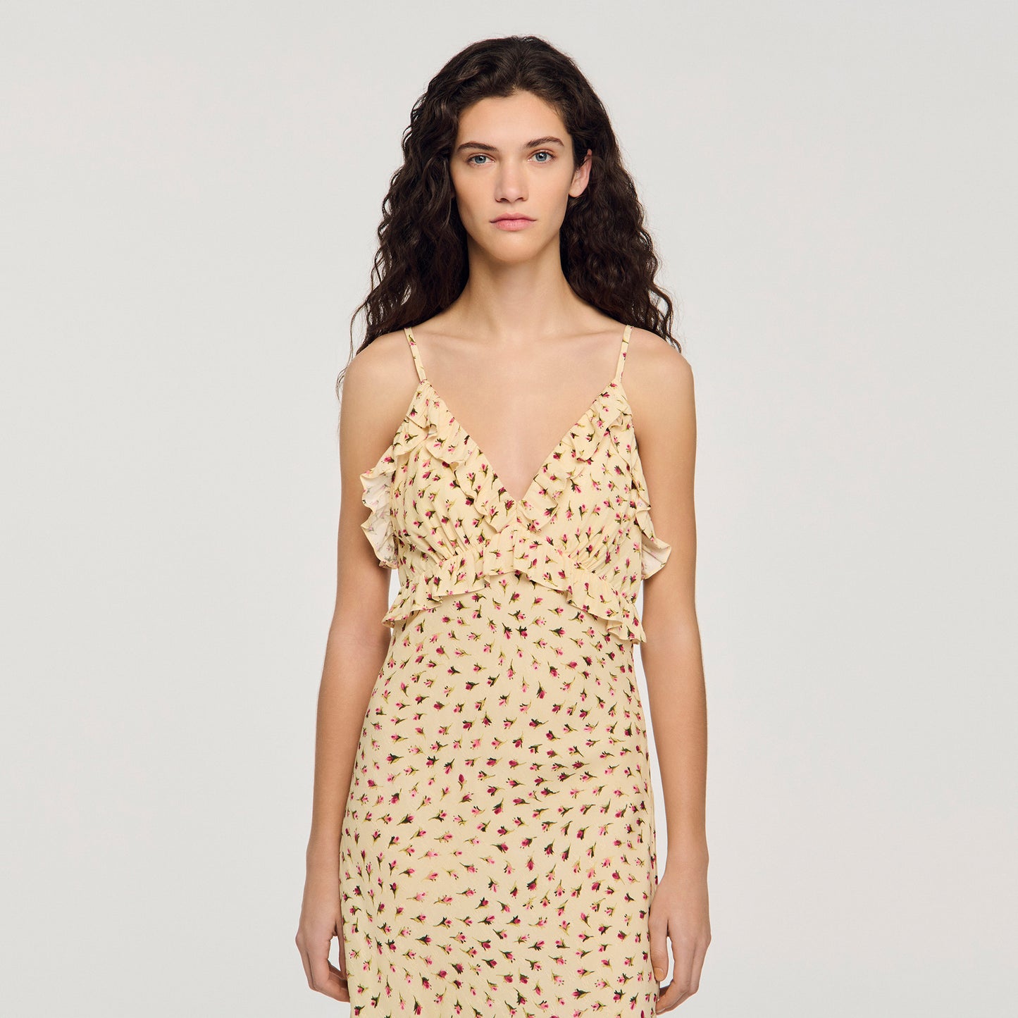 Soleane Flower Print Maxi Dress Butter / Pink