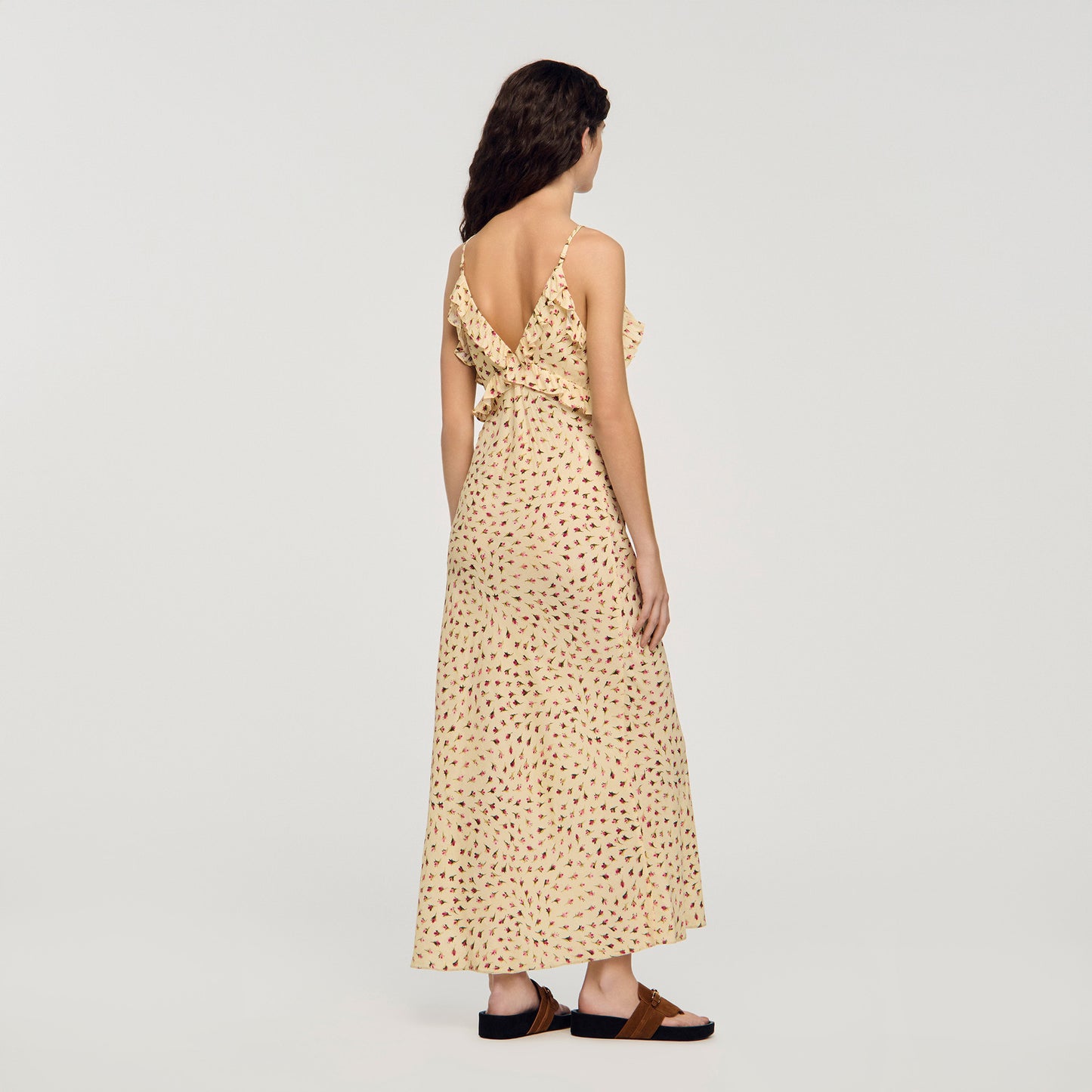 Soleane Flower Print Maxi Dress Butter / Pink