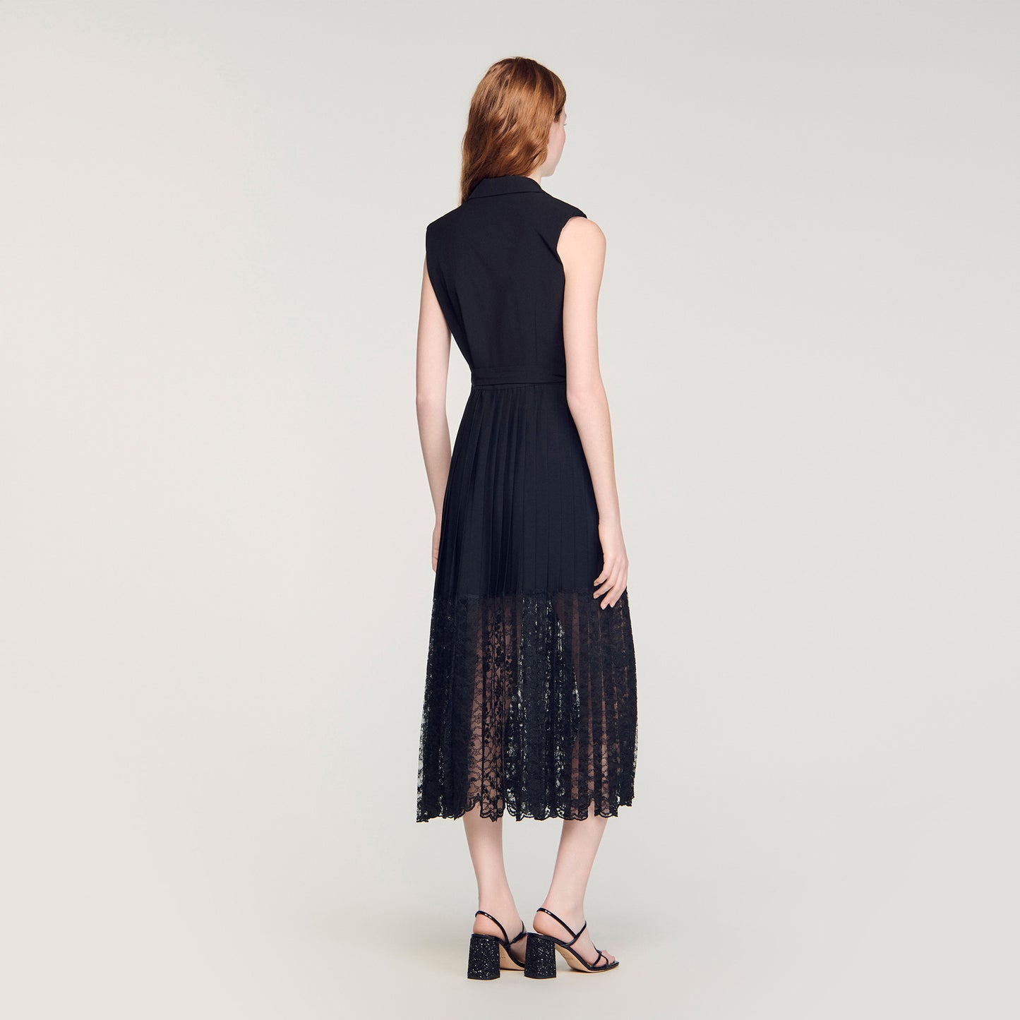 Nancy Lace Collar Maxi Dress Black