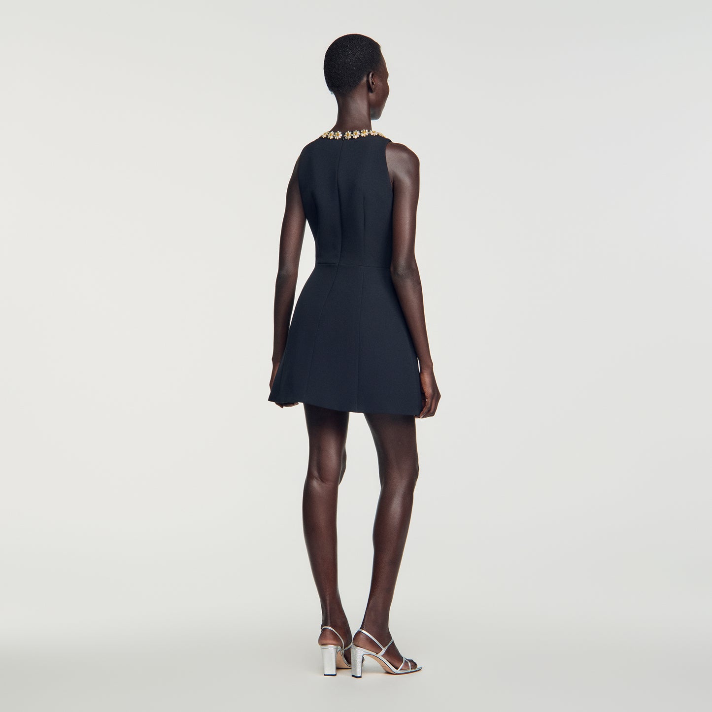Santaluna Short dress with jewel detail Black
