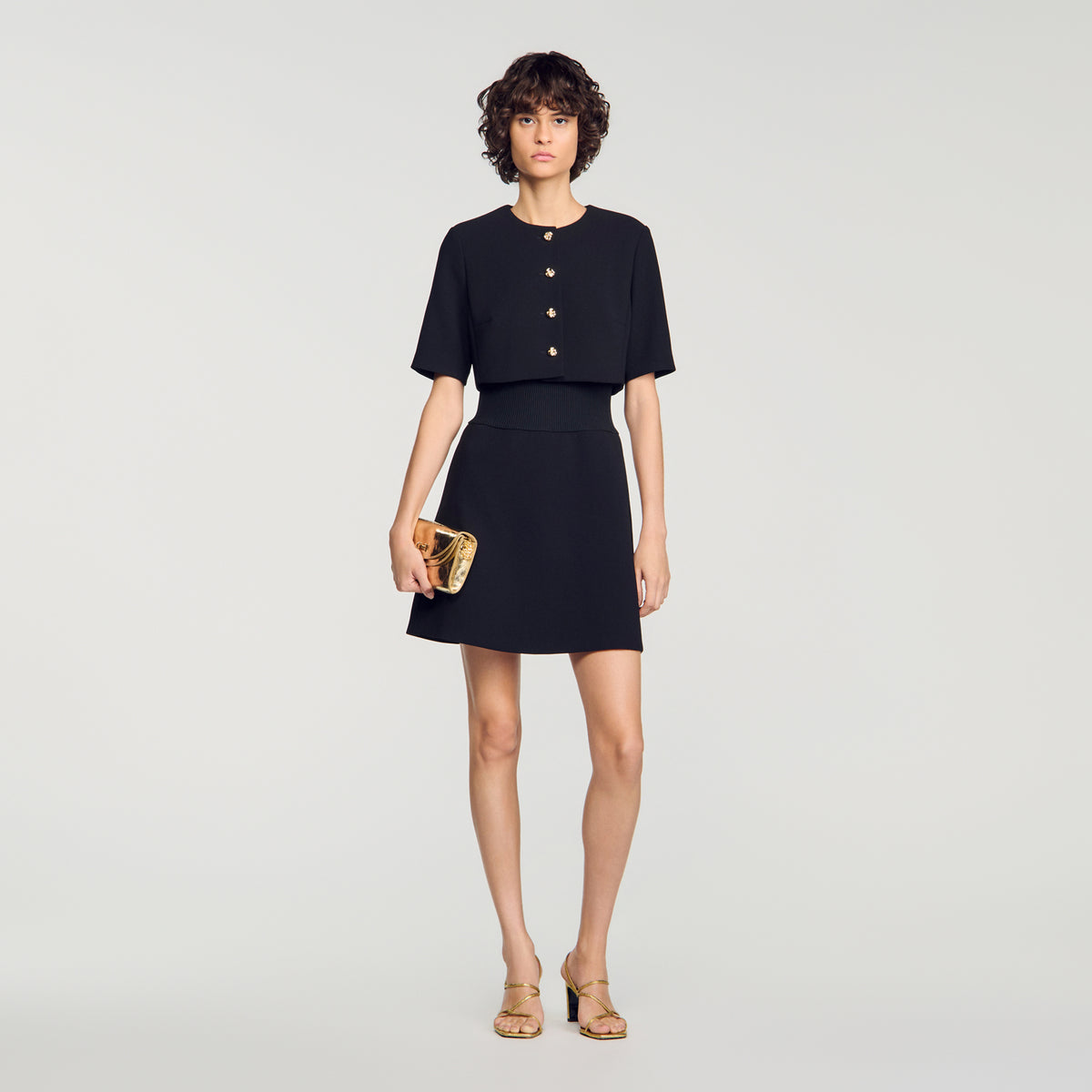 Georgina Short 2-in-1 dress Black
