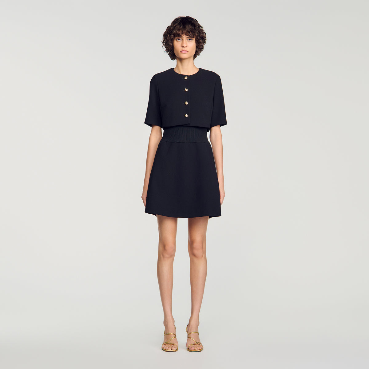 Georgina Short 2-in-1 dress Black