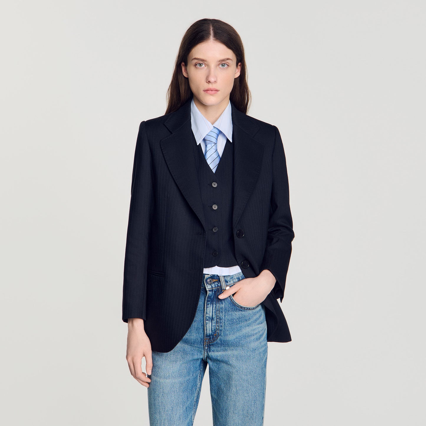 Arancella Suit Jacket Navy Blue