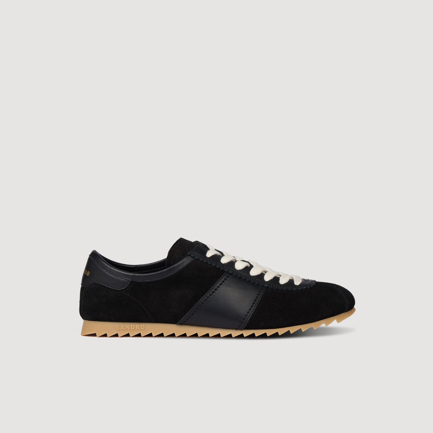 Soft Runner Low-Top Leather And Suede Trainers Black