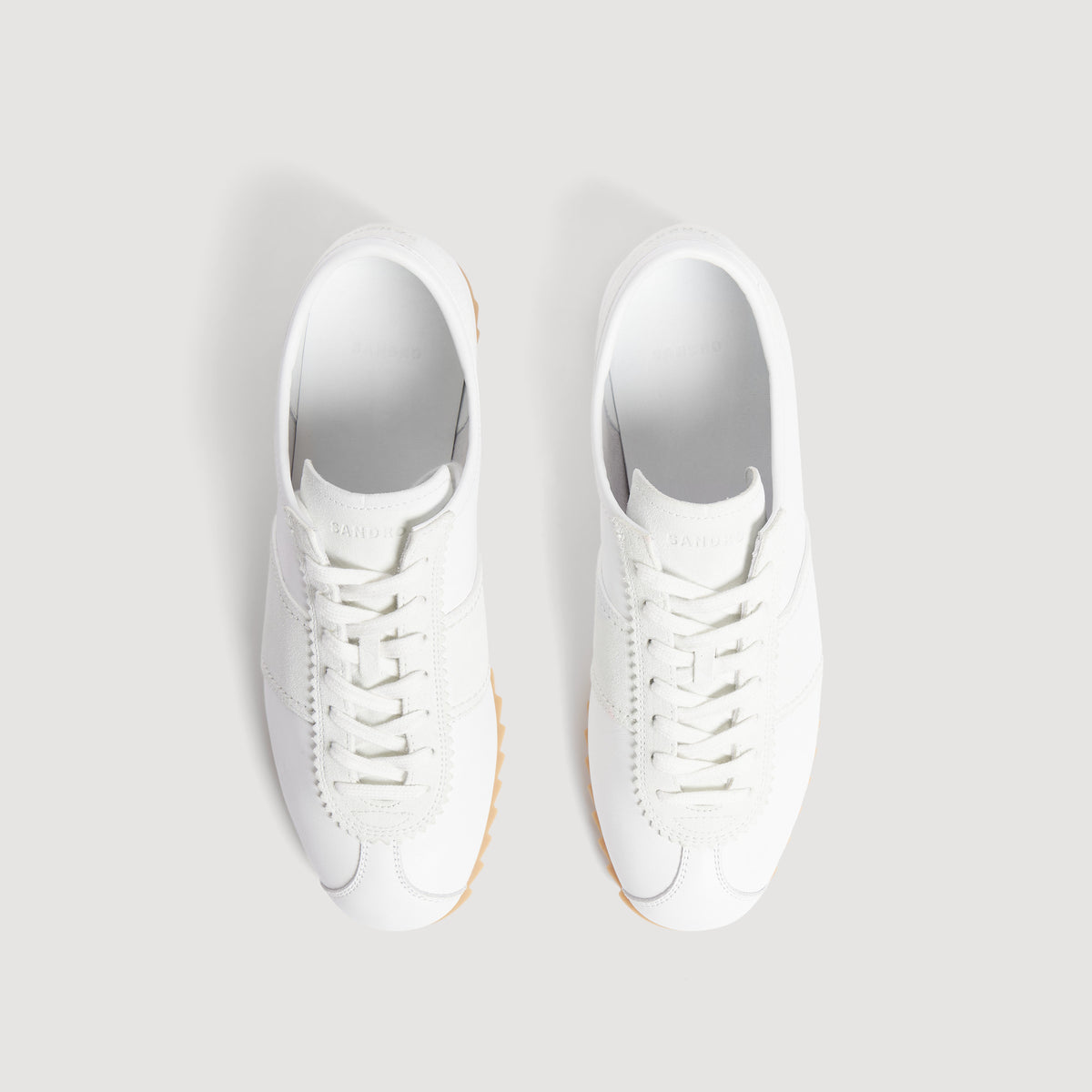 Soft Runner Leather Leather running trainers White