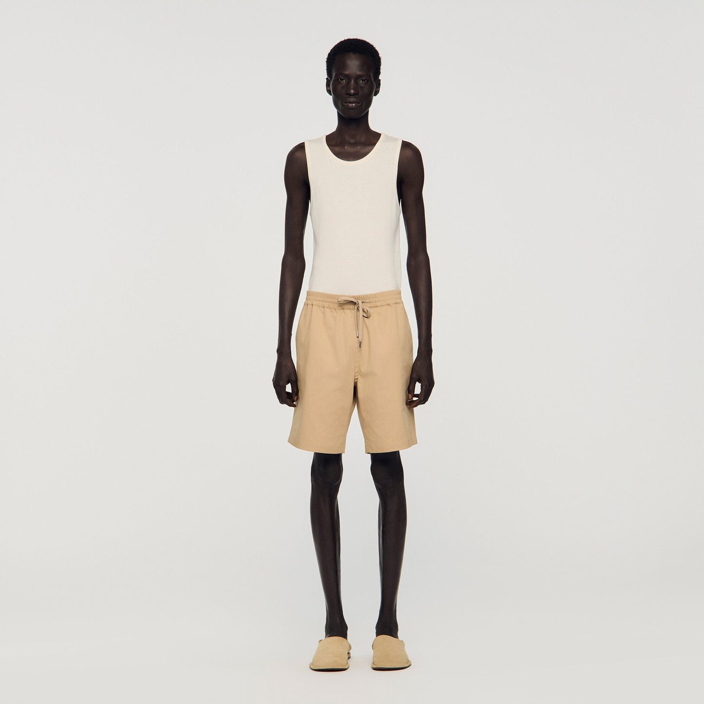 New Gamma Cotton Shorts Beige