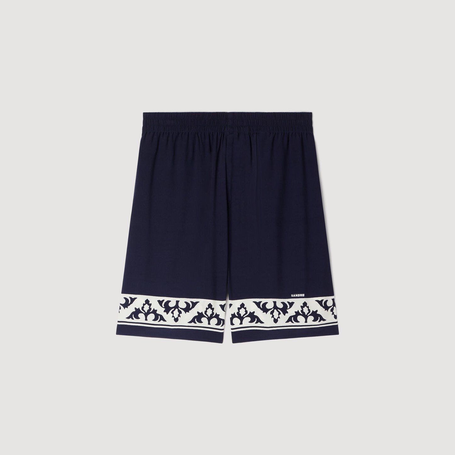 Amalfi Short Contrast Pattern Floaty Shorts Navy Blue