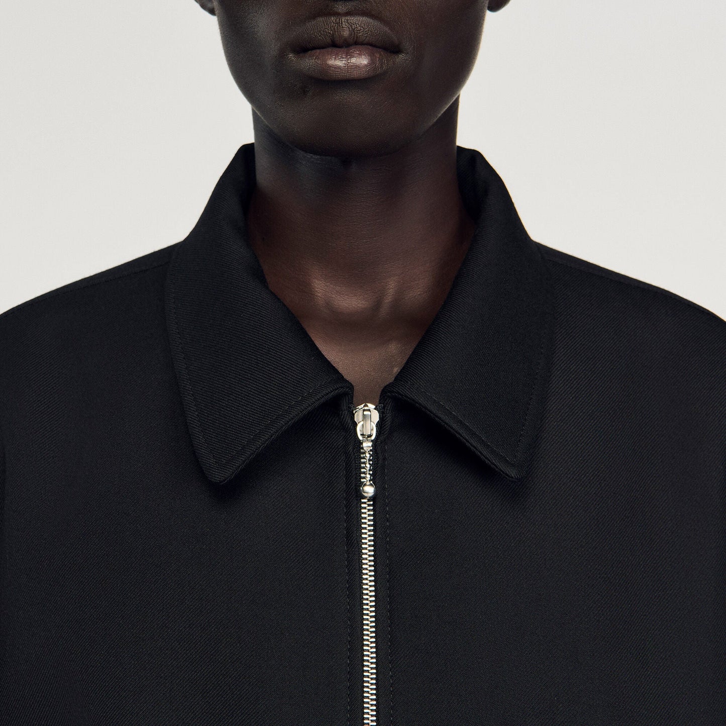 New Zipper Jacket Zip-Up Jacket Black