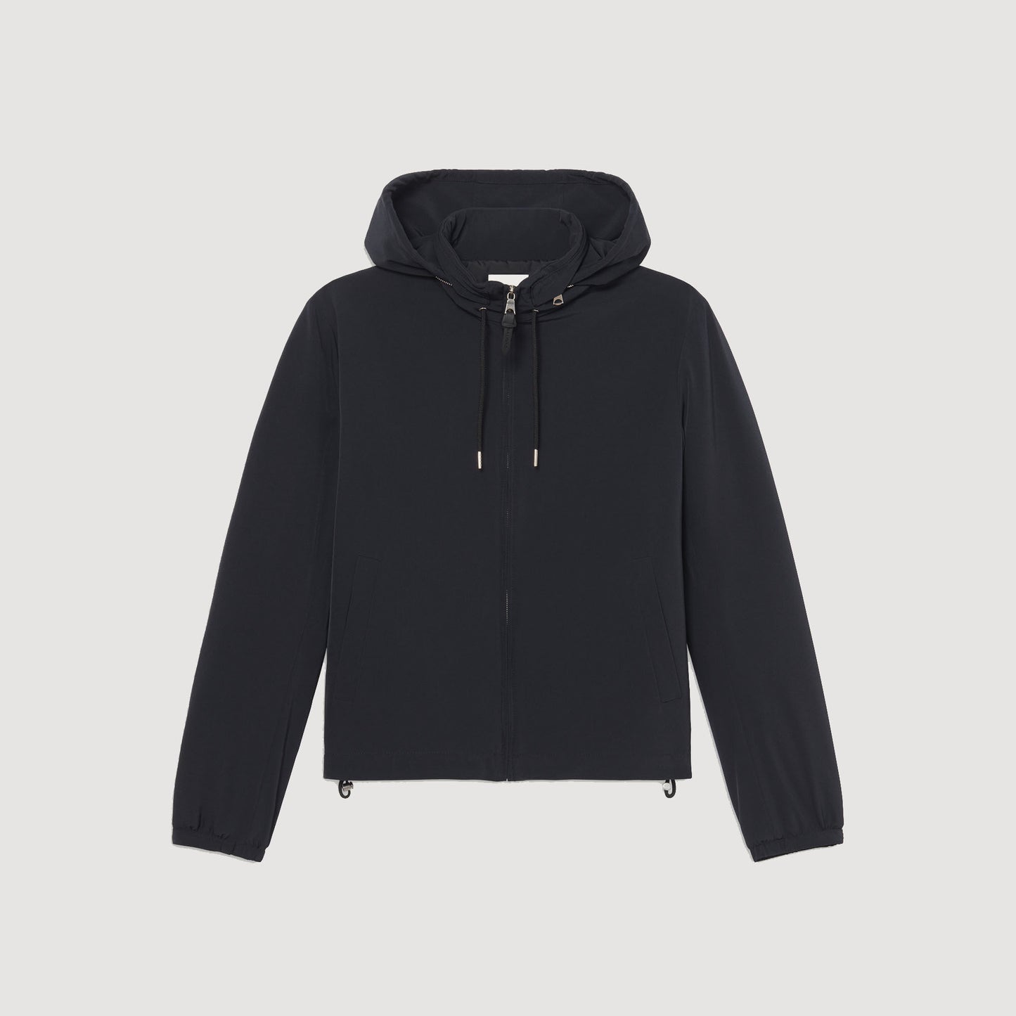 Zip-Up Hooded Jacket Navy Blue