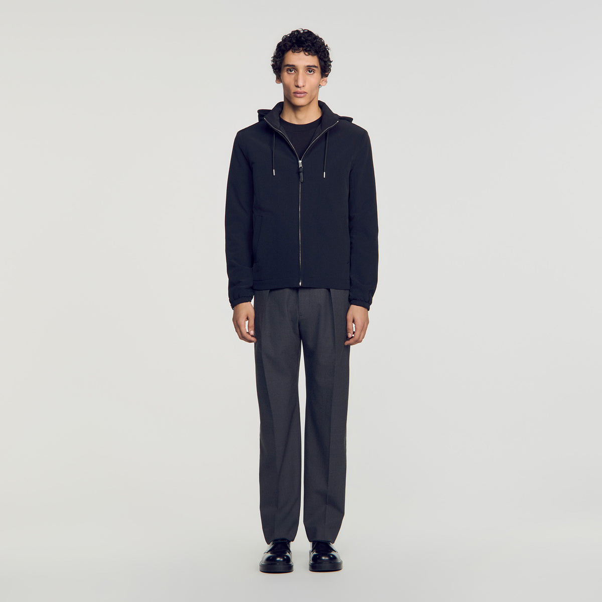 Orion Hooded Zip-Up Jacket Black