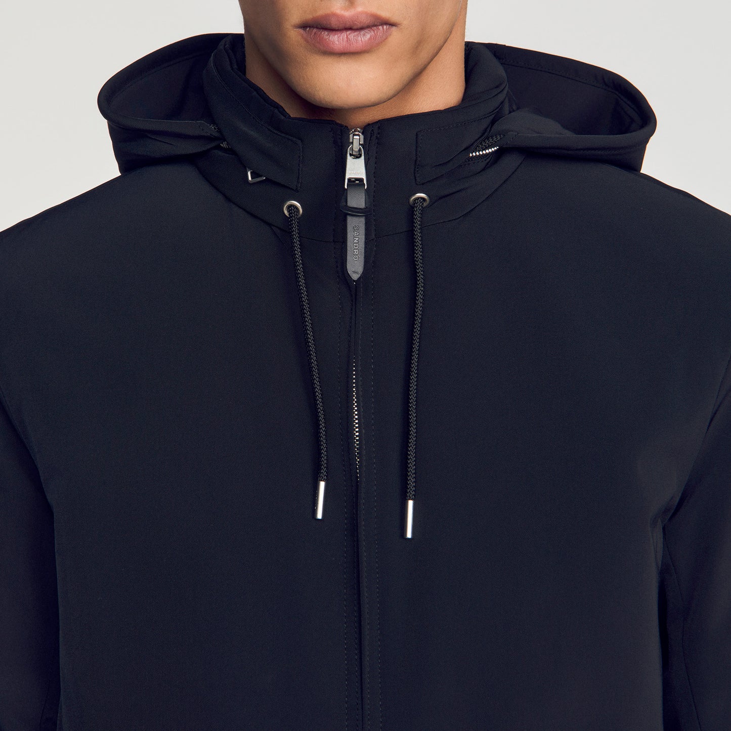 Orion Hooded Zip-Up Jacket Black