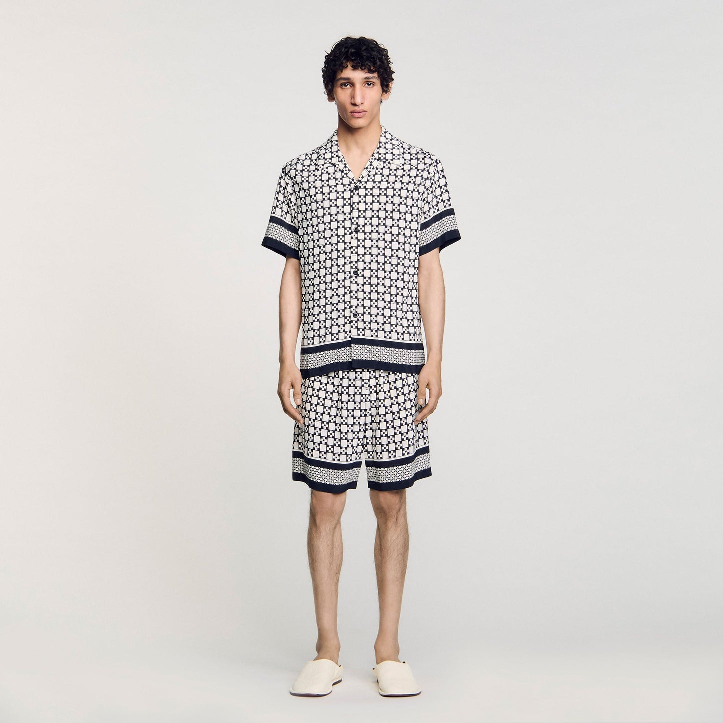 Cross Mc Square Cross Motif Flowing Blouse Black Black