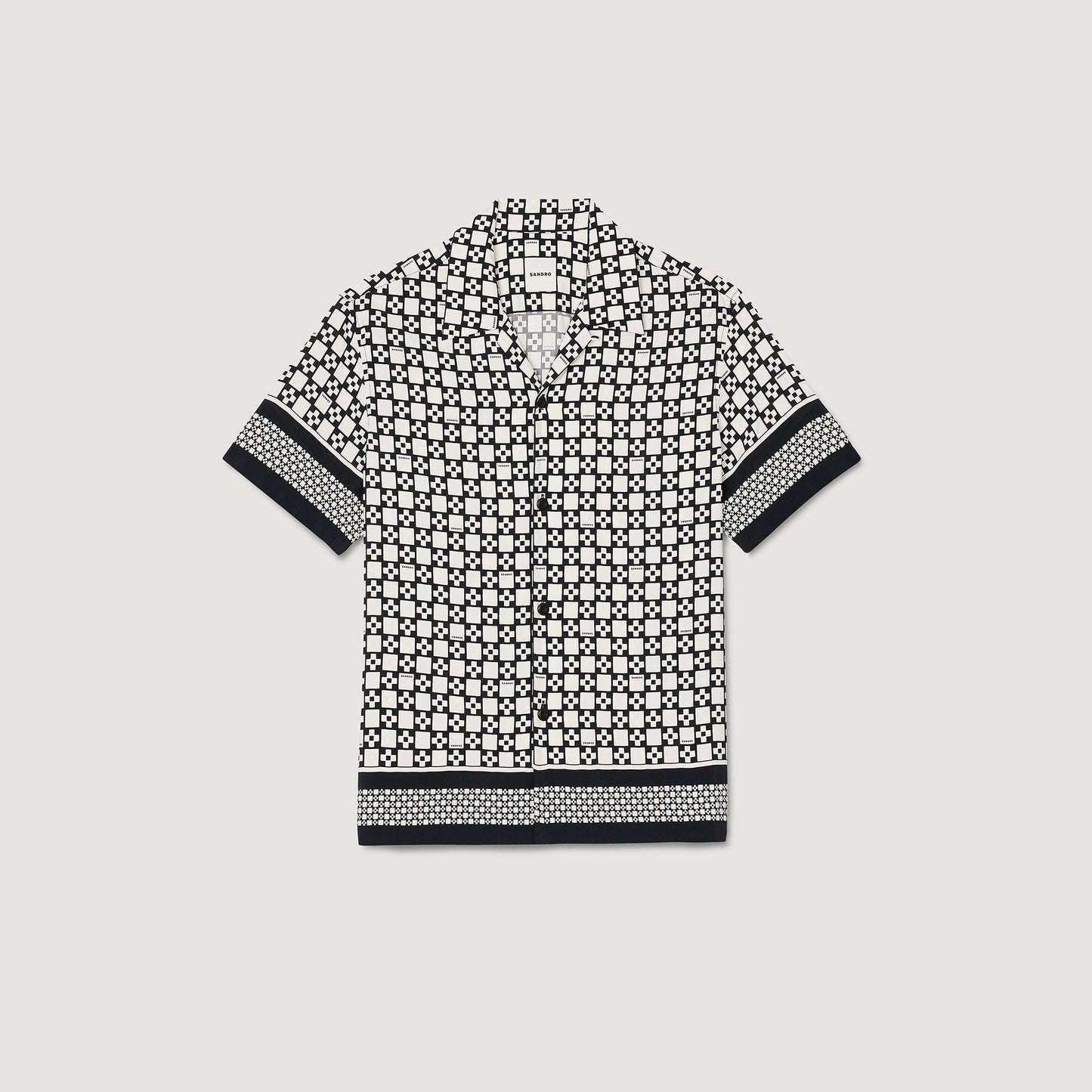 Cross Mc Square Cross Motif Flowing Blouse Black Black