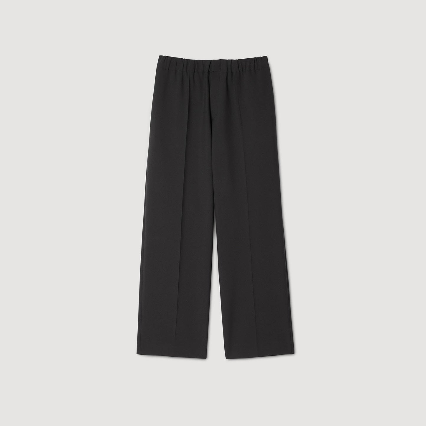 Large Jersey Wide-Leg Trousers Dark Grey