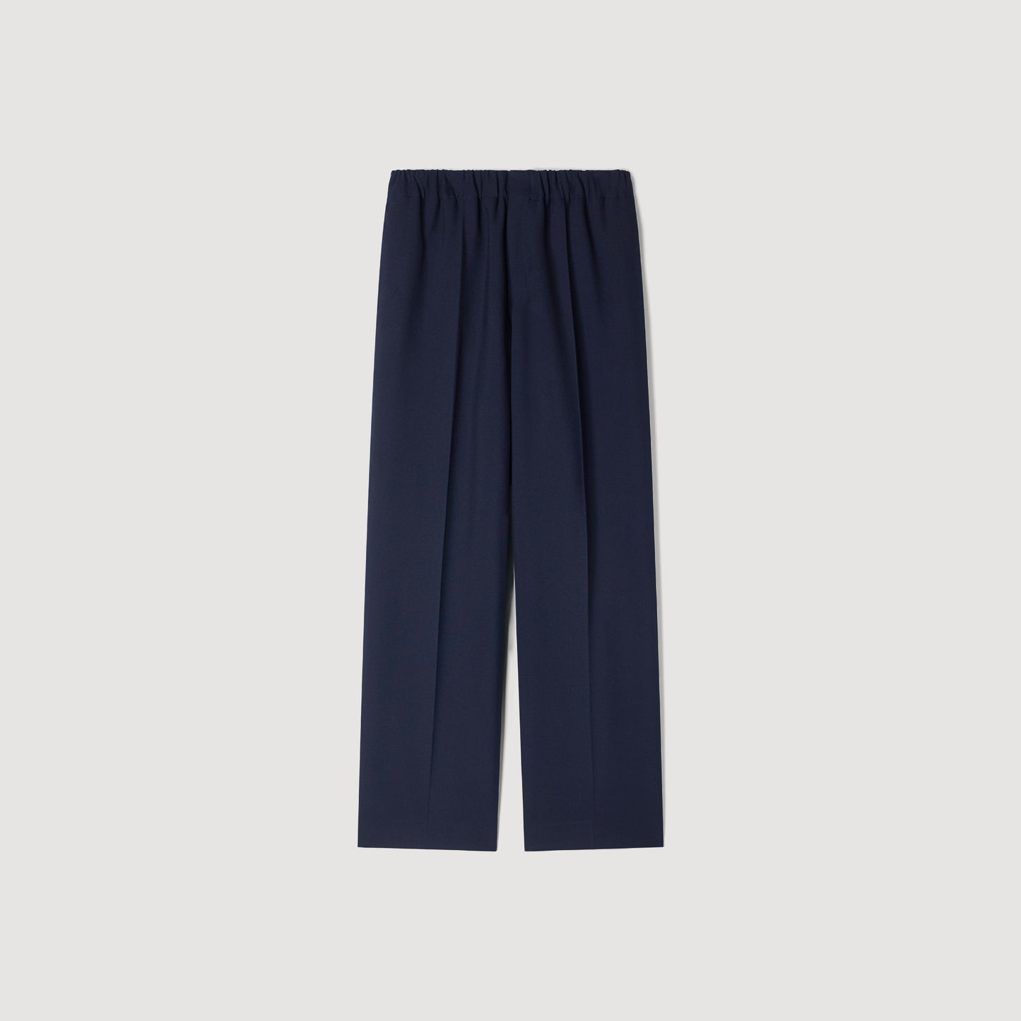 Large Jersey Wide-Leg Trousers Navy Blue